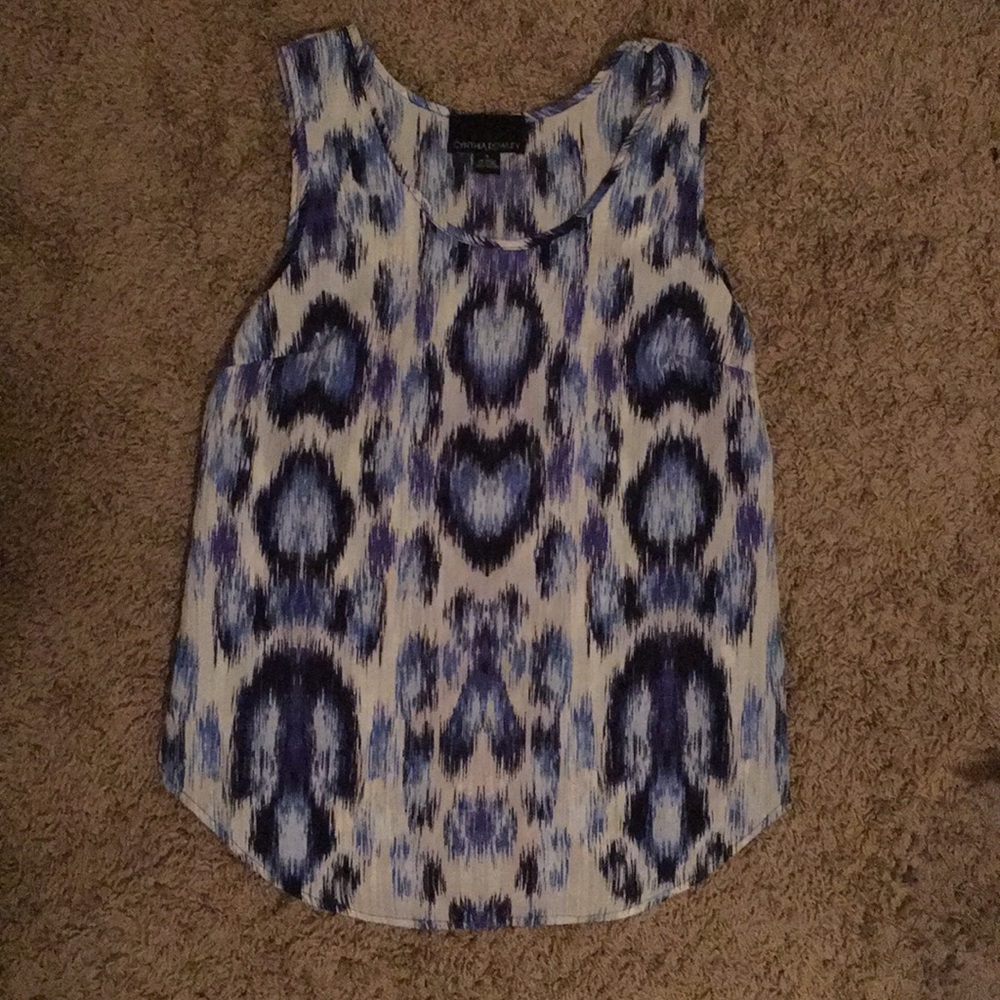 Patterned Cynthia Rowley shirt / blouse : small